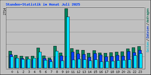 Stunden-Statistik im Monat Juli 2025